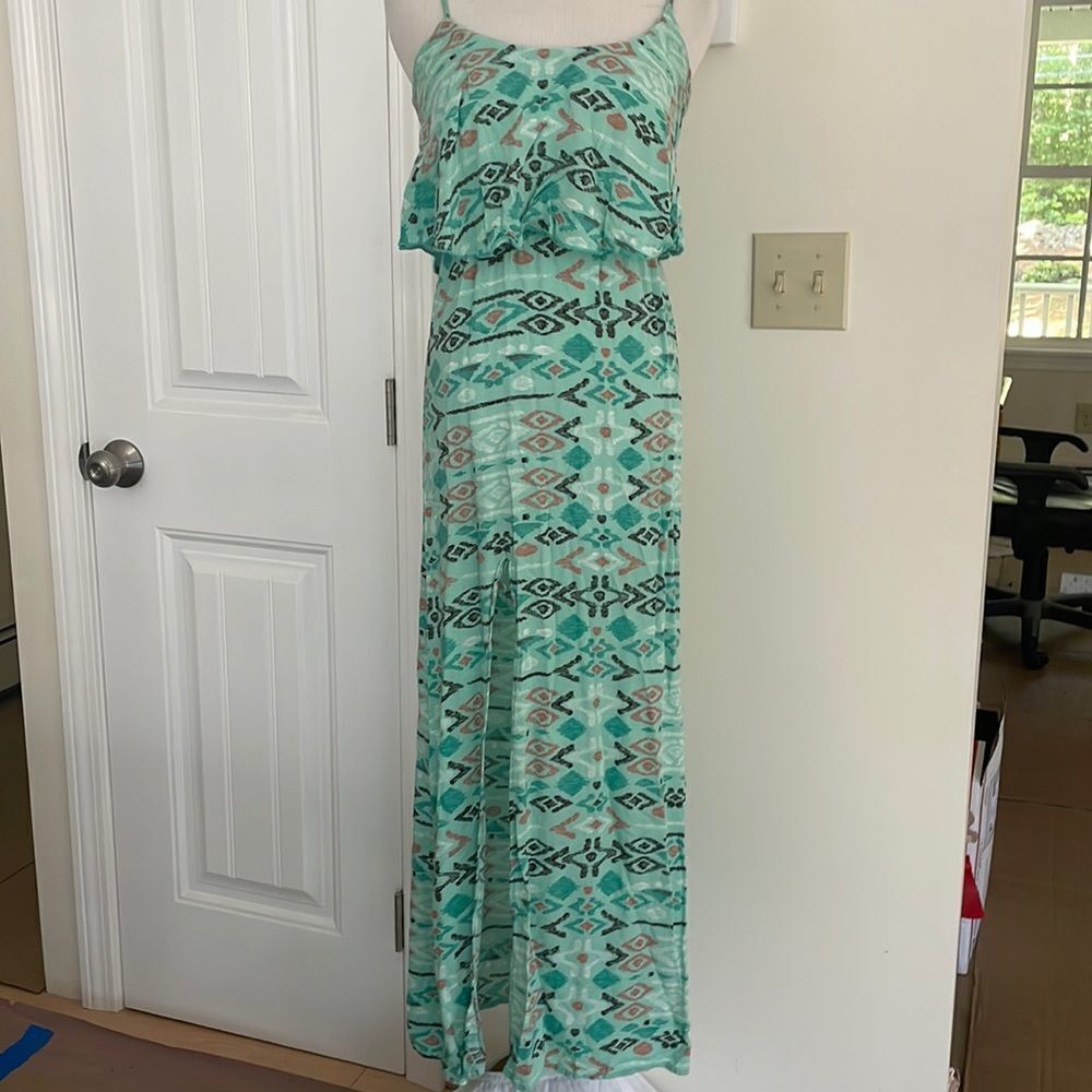 Mint Green maxi dress spaghetti adjustable straps by LA hearts size XS